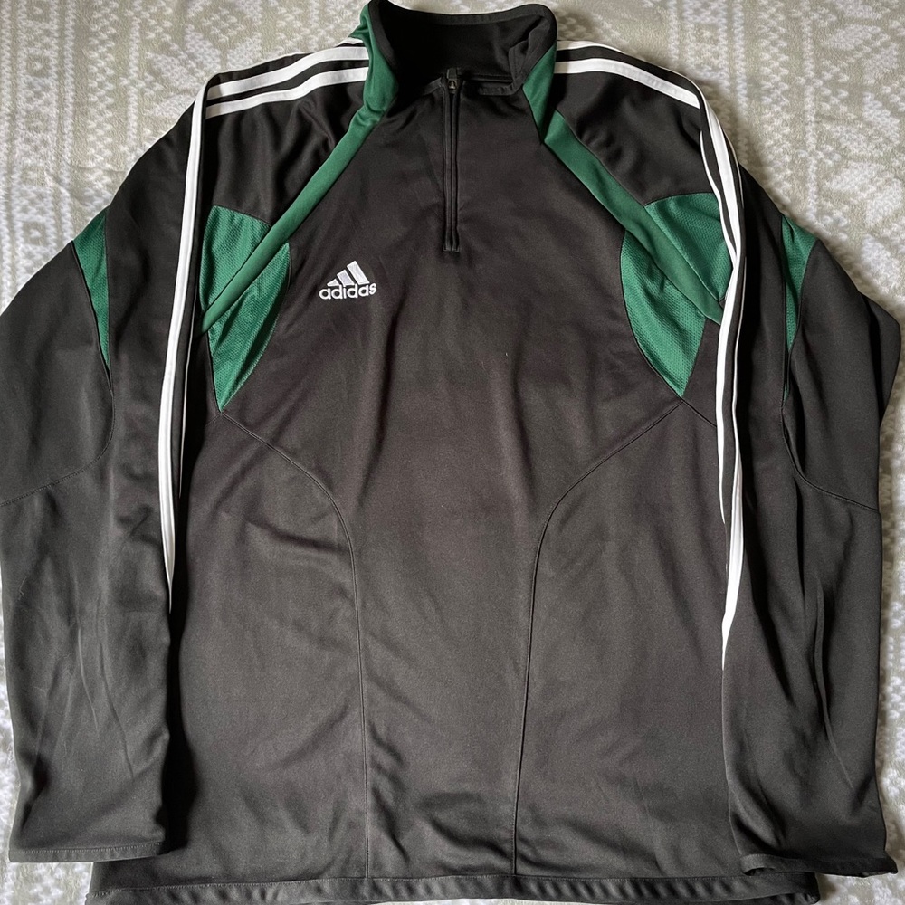 Adidas quarter zip warm up jacket size XL